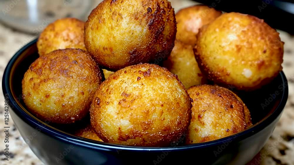 Crispy golden fried balls from the kitchen Crispy golden fried balls from the kitchen