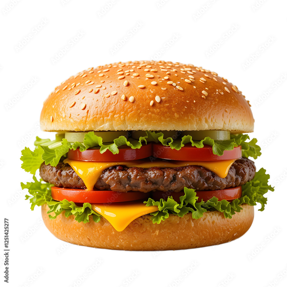 Burger slice isolated on white background Burger slice isolated on white background