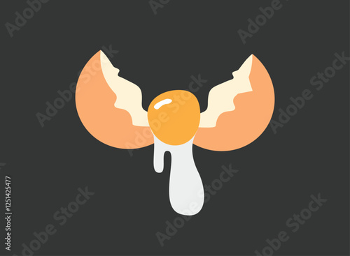 Illustration of an Cracked Egg