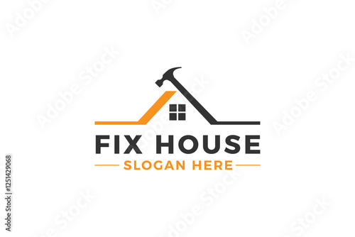 Creative House repair logo, House fix, repair house logo vector.