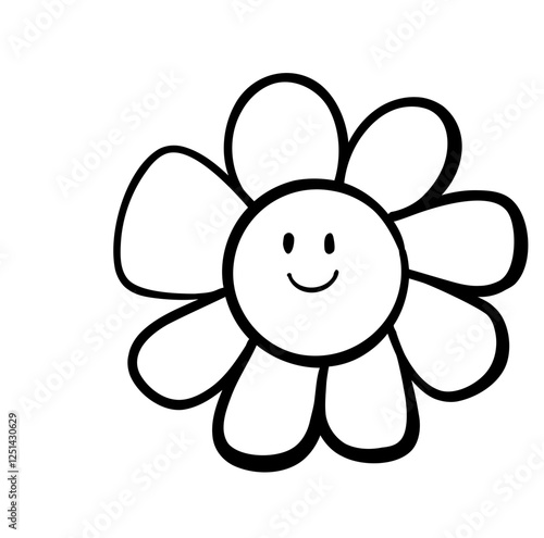 cute smiling daisy flower