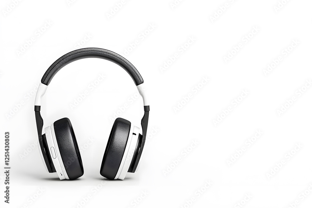 Wireless and wired headset isolated on white background Wireless and wired headset isolated on white background