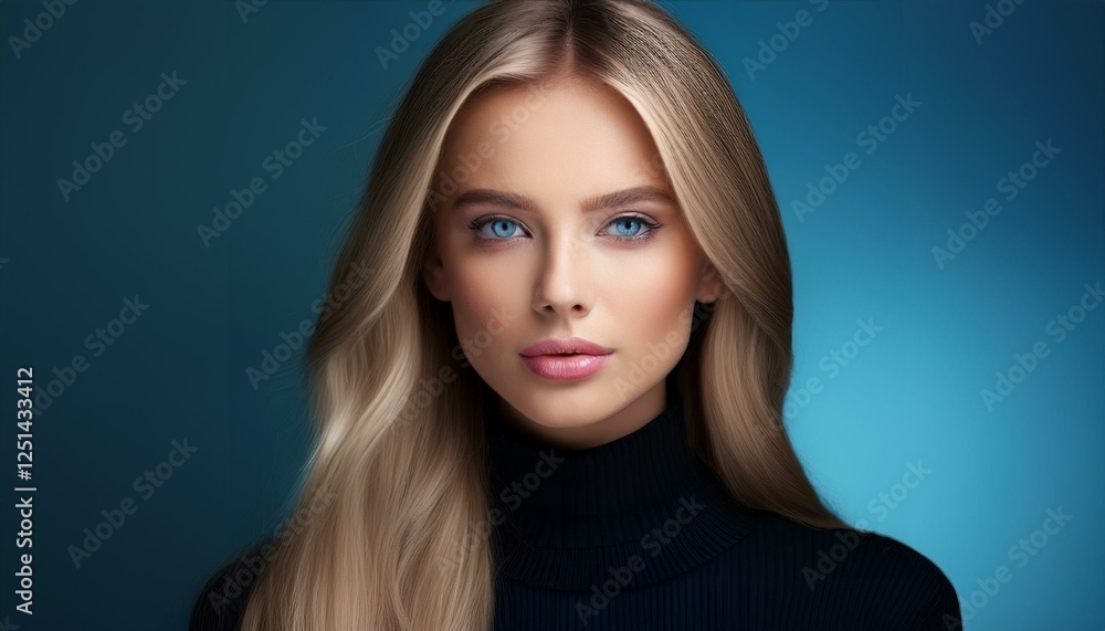 Naklejka premium Hübsche blonde Frau