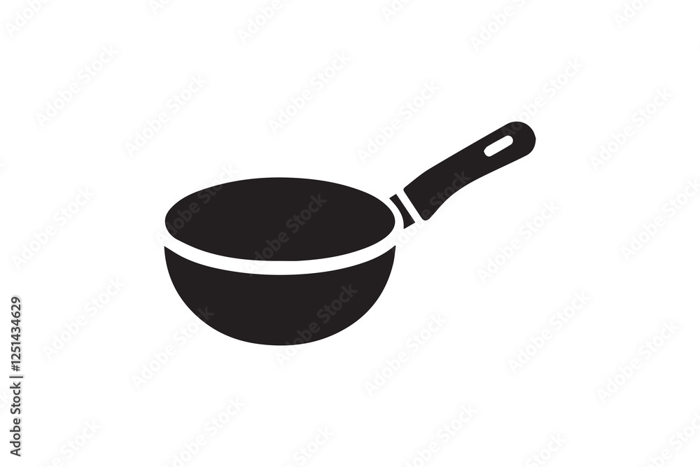 frypan vector silhouette isolated in white background frypan vector silhouette isolated in white background