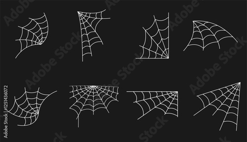 cob web isolated on black for halloween design. spider web for halloween 