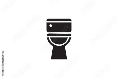 toilet vector silhouette isolated in white background