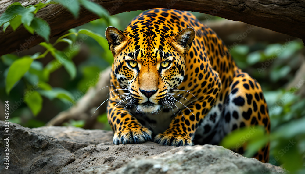 Obraz premium close up portrait of a leopard