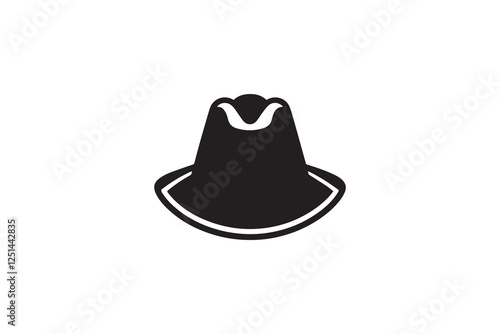 hat vector silhouette isolated in white background