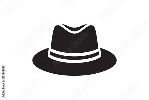 hat vector silhouette isolated in white background