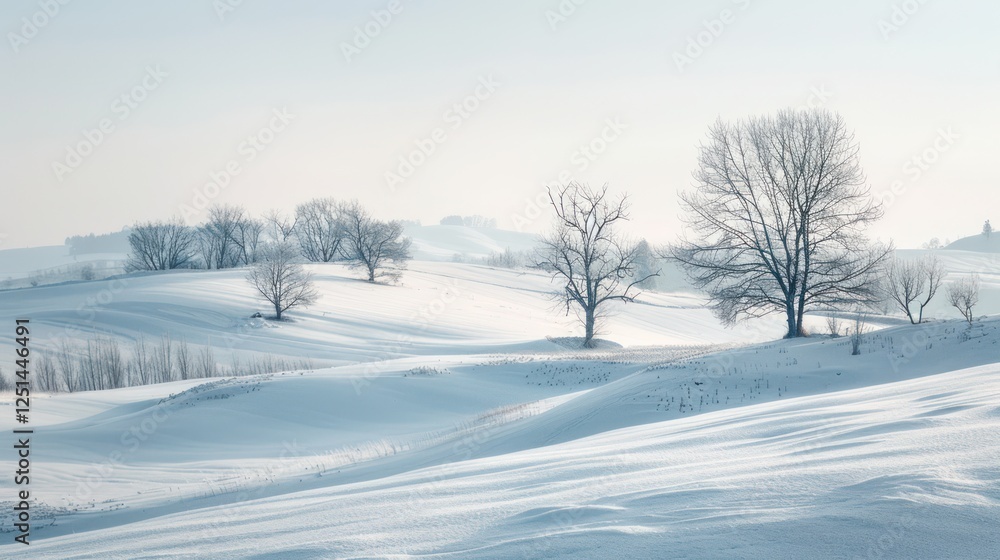 serene snowy scenery with untouched nature serene snowy scenery with untouched nature