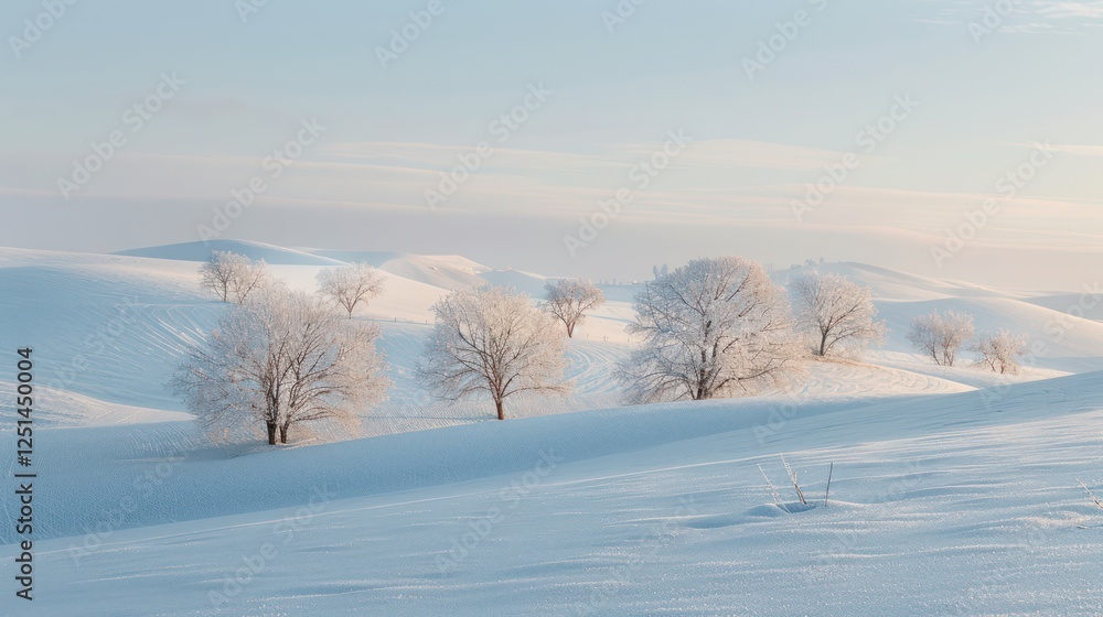 serene snowy scenery with untouched nature serene snowy scenery with untouched nature