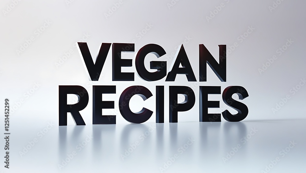 Obraz premium vegan recipes text - for healthy vegan meals that anyone can try easily