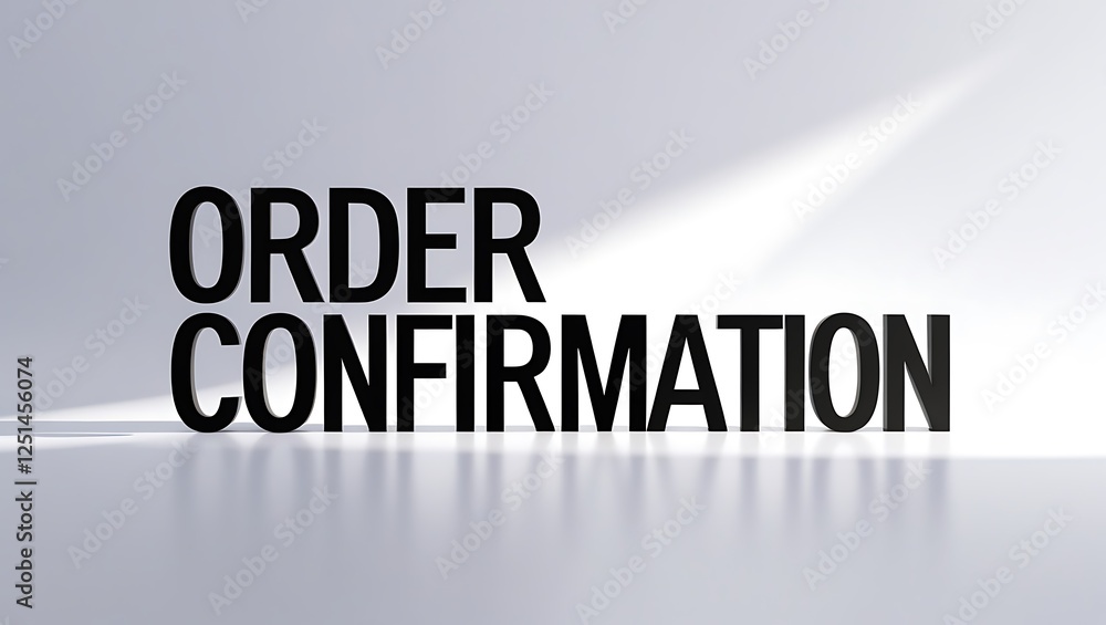 Order confirmation message in modern digital format Order confirmation message in modern digital format