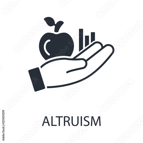 Altruism icon. vector.Editable stroke.linear style sign for use web design,logo.Symbol illustration.