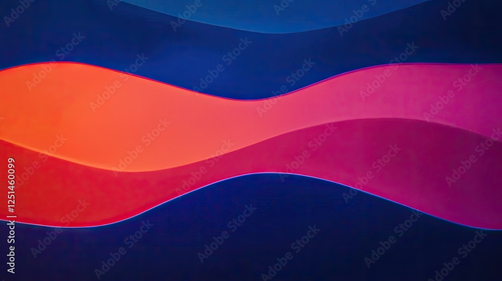 Fototapeta premium Abstract wavy shapes in vibrant colors