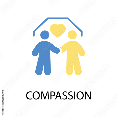 Compassion icon. vector.Editable stroke.linear style sign for use web design,logo.Symbol illustration.