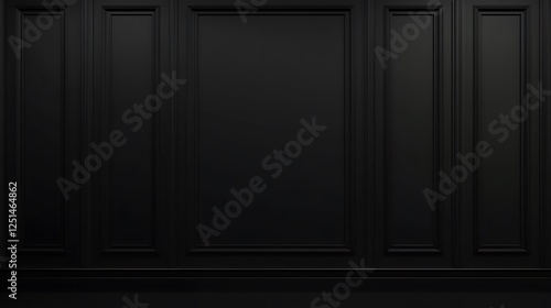 Wallpaper Mural Black Paneled Wall Interior Torontodigital.ca