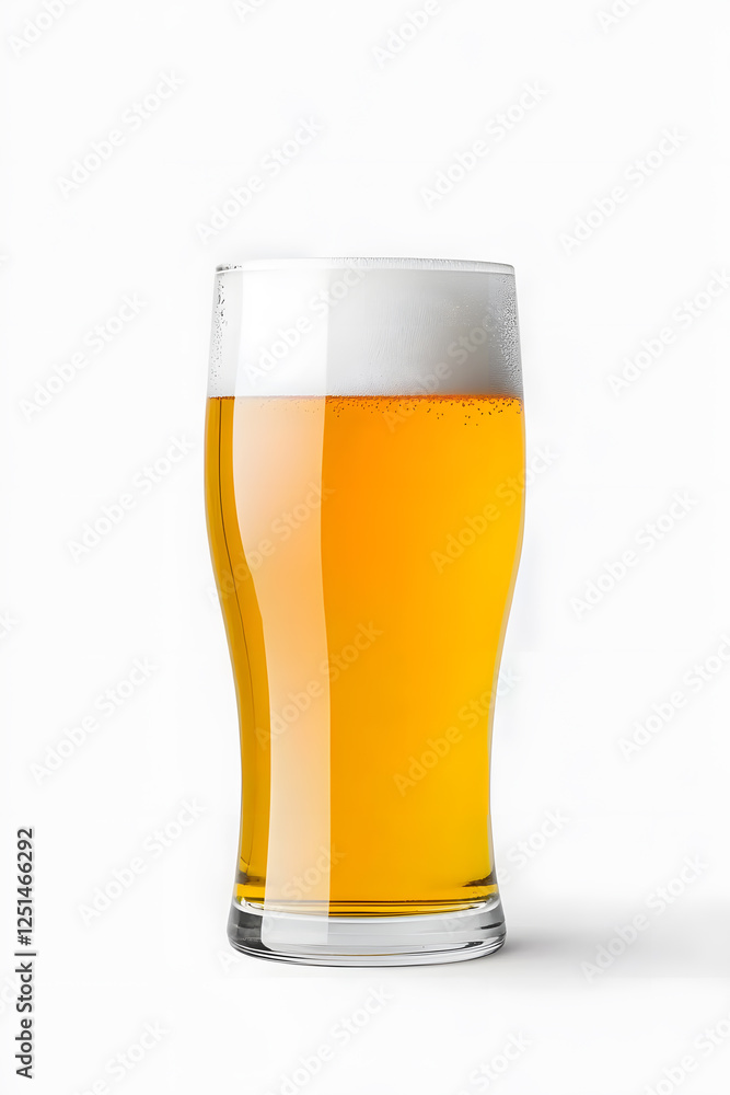 Beer Glass Cup Mockup isolated on white backdrop Beer Glass Cup Mockup isolated on white backdrop