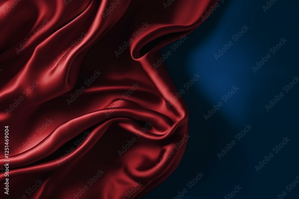 Obraz premium Colourful satin fabric silk wave flying background. Colourful gradient silk flying fabric. Waving satin cloth