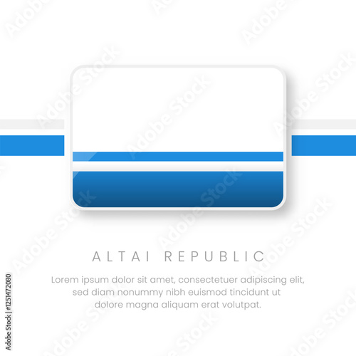 National Altai Republic Flag.Vector Altai Republic Button Flag. Realistic National Flag Design and Vector Template.
