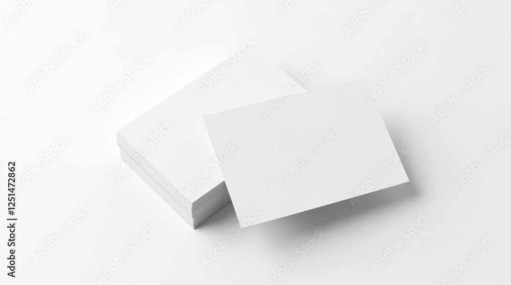 Stack of Blank White Business Cards Stack of Blank White Business Cards