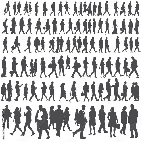 Silhouette of a person walking at sunset
