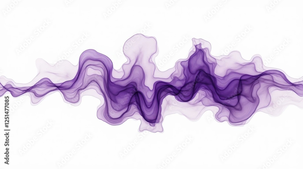 Naklejka premium Abstract Purple Ink Splash on White Background