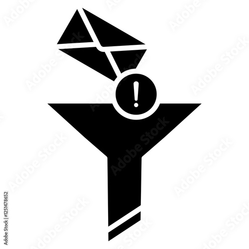Spam Filtering Glyph Icon