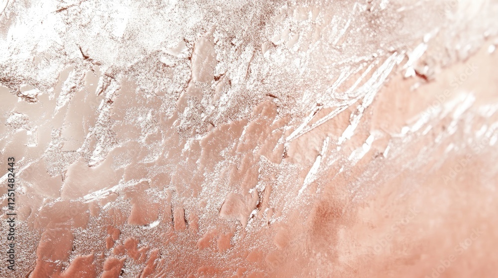 Fototapeta premium Elegant frosted glass texture with delicate white ice patterns detail