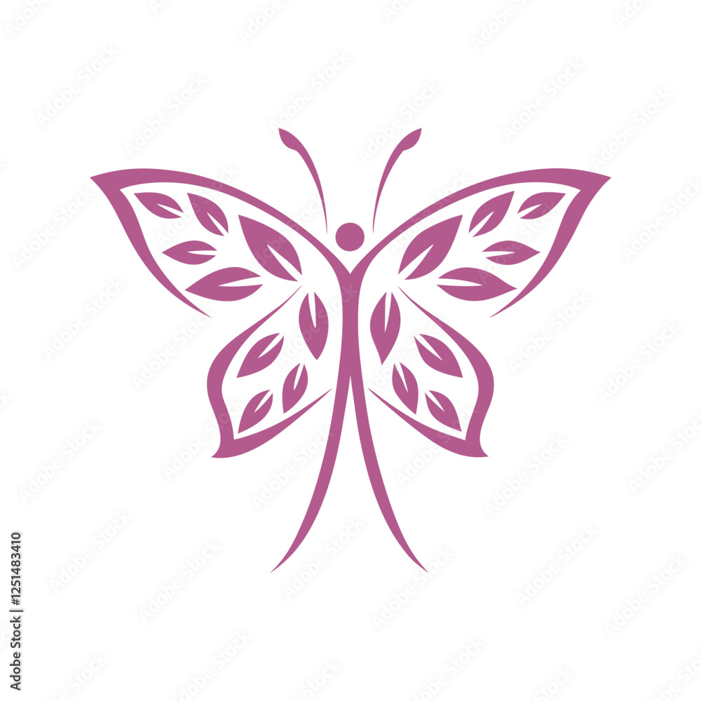 a butterfly whose wings are formed by intricate leaf patterns a butterfly whose wings are formed by intricate leaf patterns