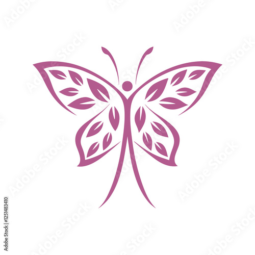 a butterfly whose wings are formed by intricate leaf patterns