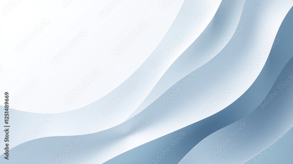Obraz premium A serpentine white and blue abstract composition.