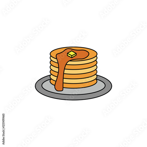 pancake vector type icon