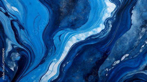 Sapphire blue background with a marbled texture