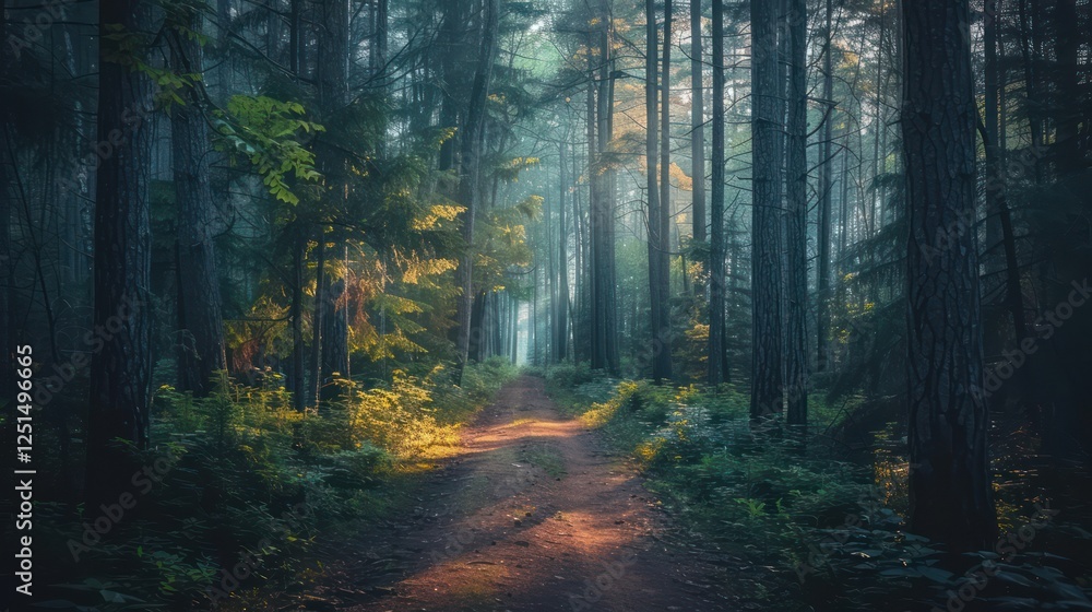 Obraz premium adventure trail through dense jungle