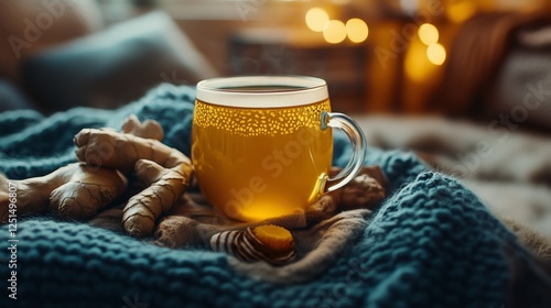 Warm ginger tea to dispel coldness