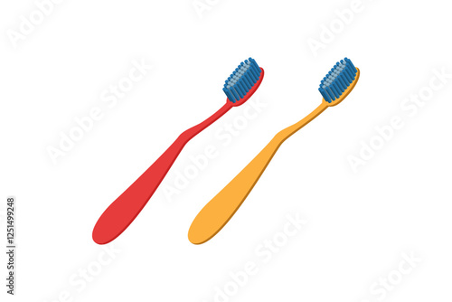Simple toothbrush icon illustration of plastic toothbrush vector icon.
