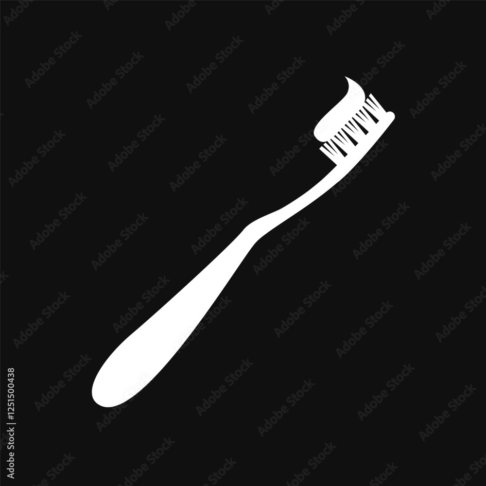 Simple toothbrush with paste icon illustration of plastic toothbrush vector icon. Simple toothbrush with paste icon illustration of plastic toothbrush vector icon.