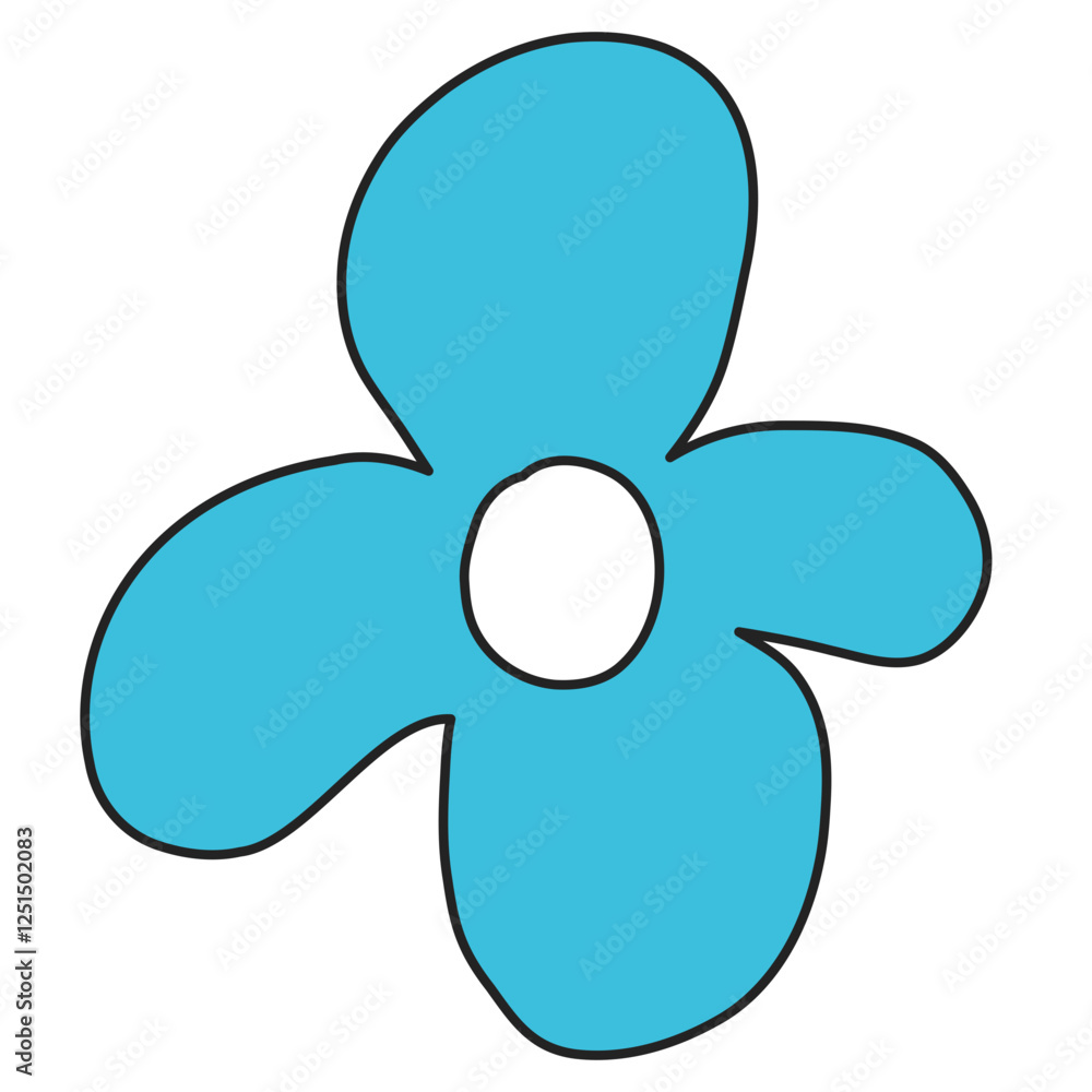 hand drawn leave and flower hand drawn leave and flower