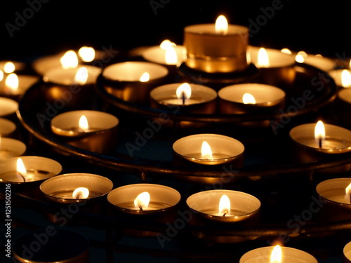 Wallpaper Mural candles in the dark Torontodigital.ca