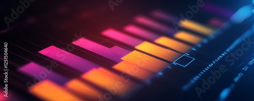 Wallpaper Mural HD capture of a clean, stylized bar graph with upward trend representing business success, featuring ample copy space Torontodigital.ca