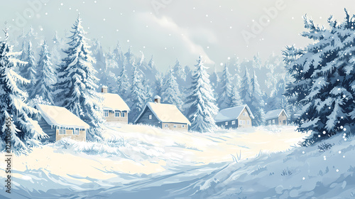 Wallpaper Mural A quiet winter day in the countryside after snow Torontodigital.ca