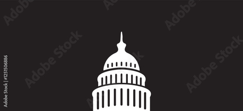 Wallpaper Mural US capitol iconvector. Torontodigital.ca