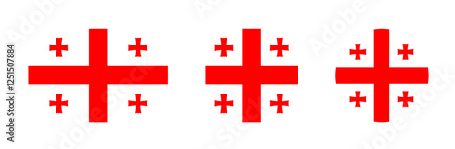 Georgia flag icon set