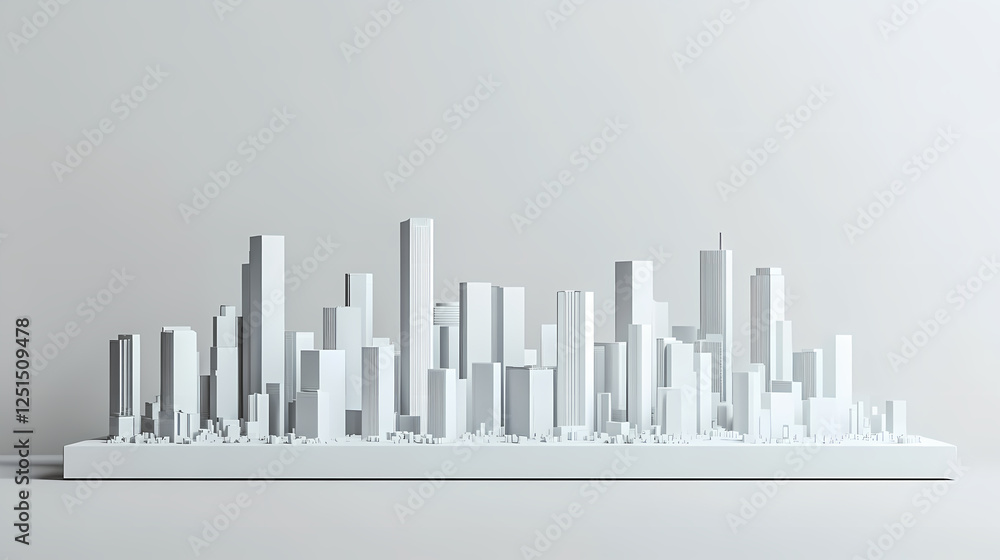 Fototapeta premium Minimalist urban buildings