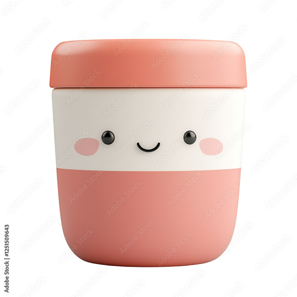 Cute smiling container for storing items. Cute smiling container for storing items.