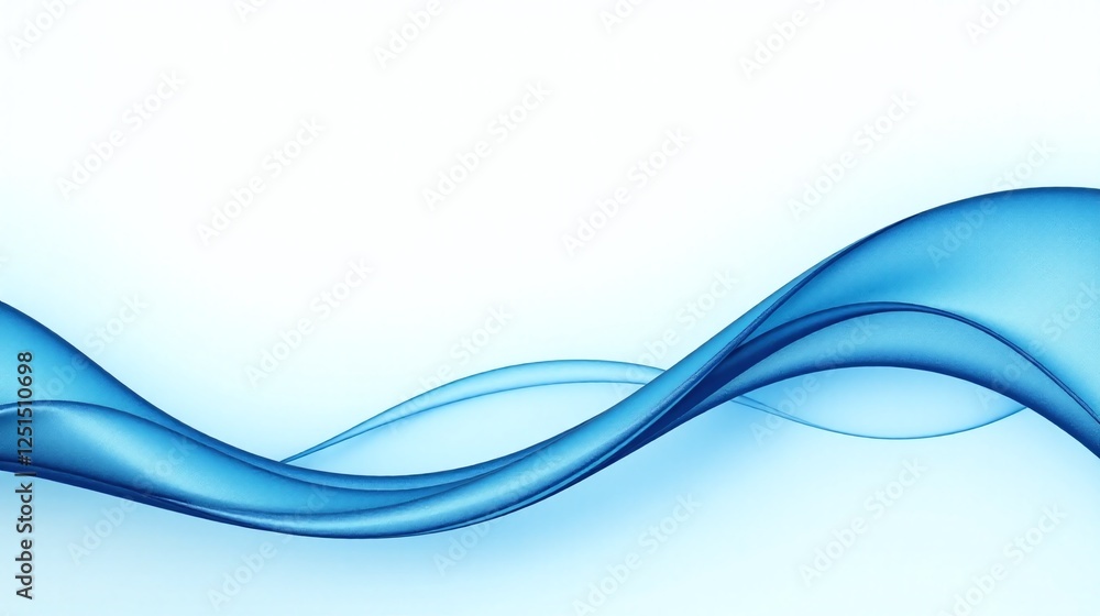 Fototapeta premium Calm, serene blue waves against a tranquil background.