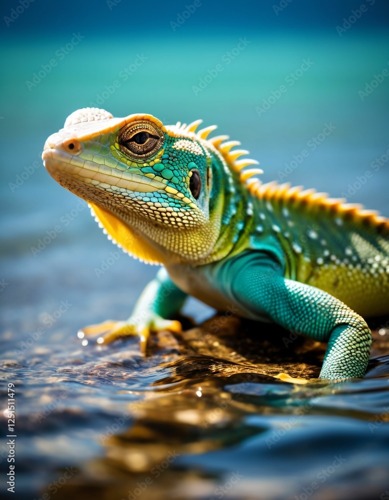 Fototapeta premium a kind of lizard in the water