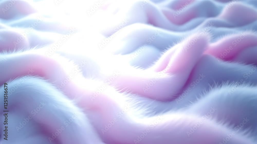 Soft Pink and White Fluffy Waves with Light Glow Soft Pink and White Fluffy Waves with Light Glow