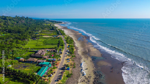 Marine drive view of longest sea beach cox's bazar.